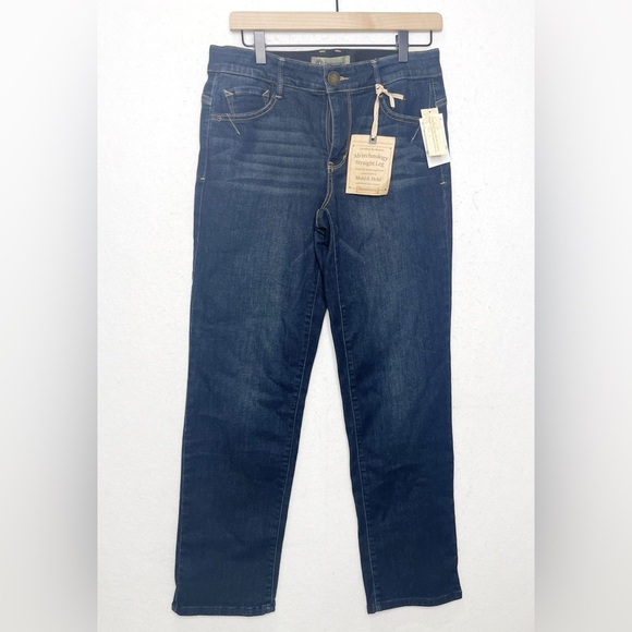 Democracy Stretch Blue Denim "Ab"solution® Straight Leg Jean Size 8 - Picture 1 of 6